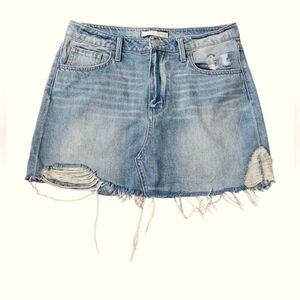 Daytrip Women's Distressed Ripped Denim Mini Skirt Size L